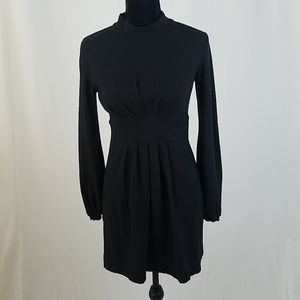 Theory M Black "Nina" wool blend dress long sleeve
